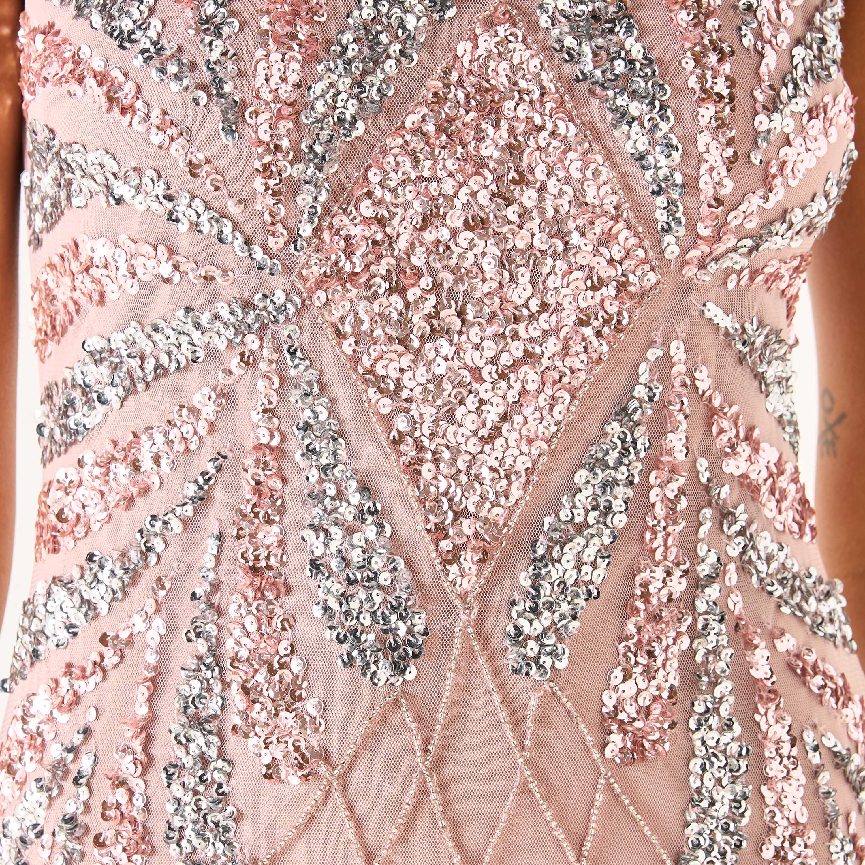 فستان مزيّن دون أكمام بياقة مستديرة من تشارمي-women-clothing-dresses-image-5