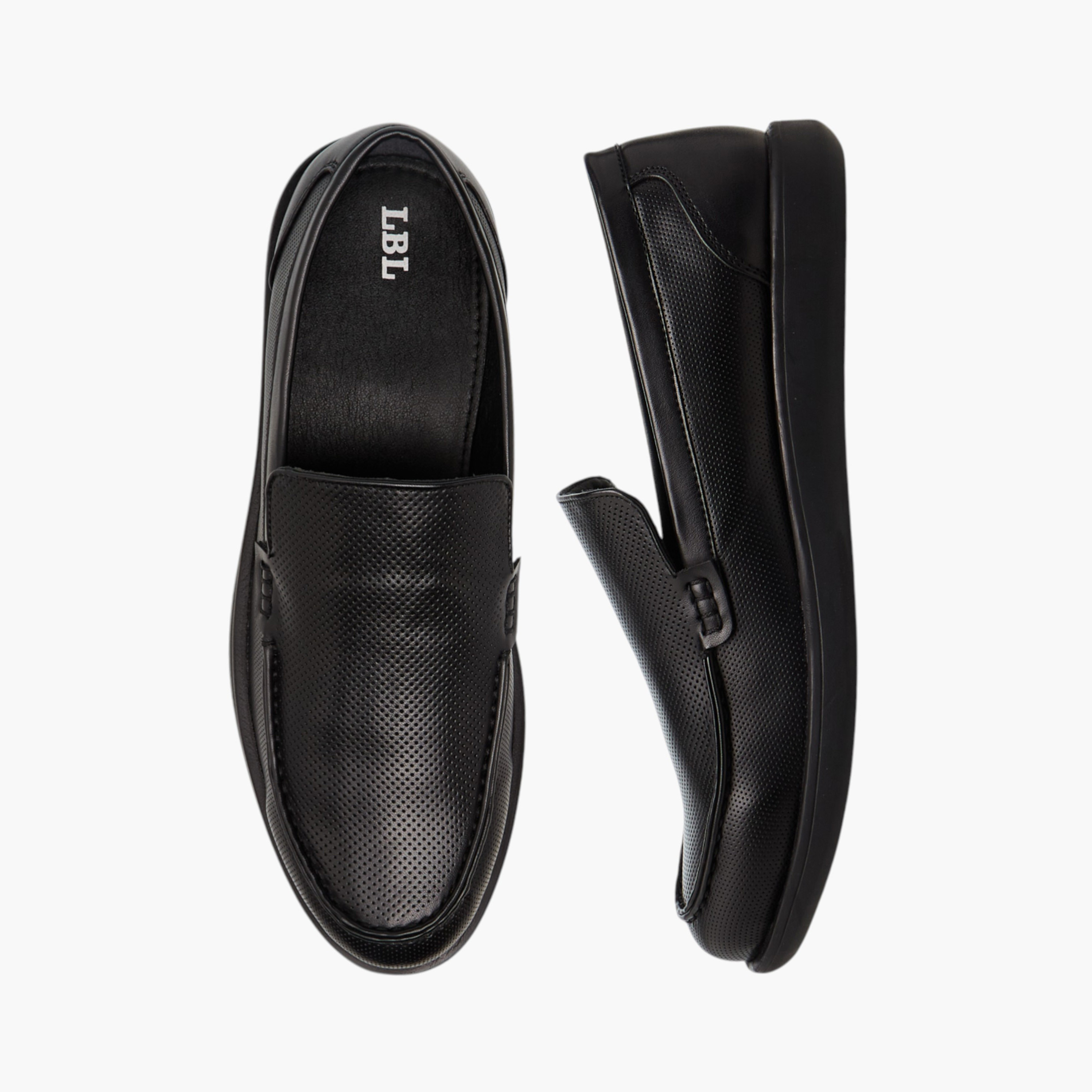 LBL by Shoexpress Textured Slip-On Loafers-men-shoes-loafersandmoccasins-image-1