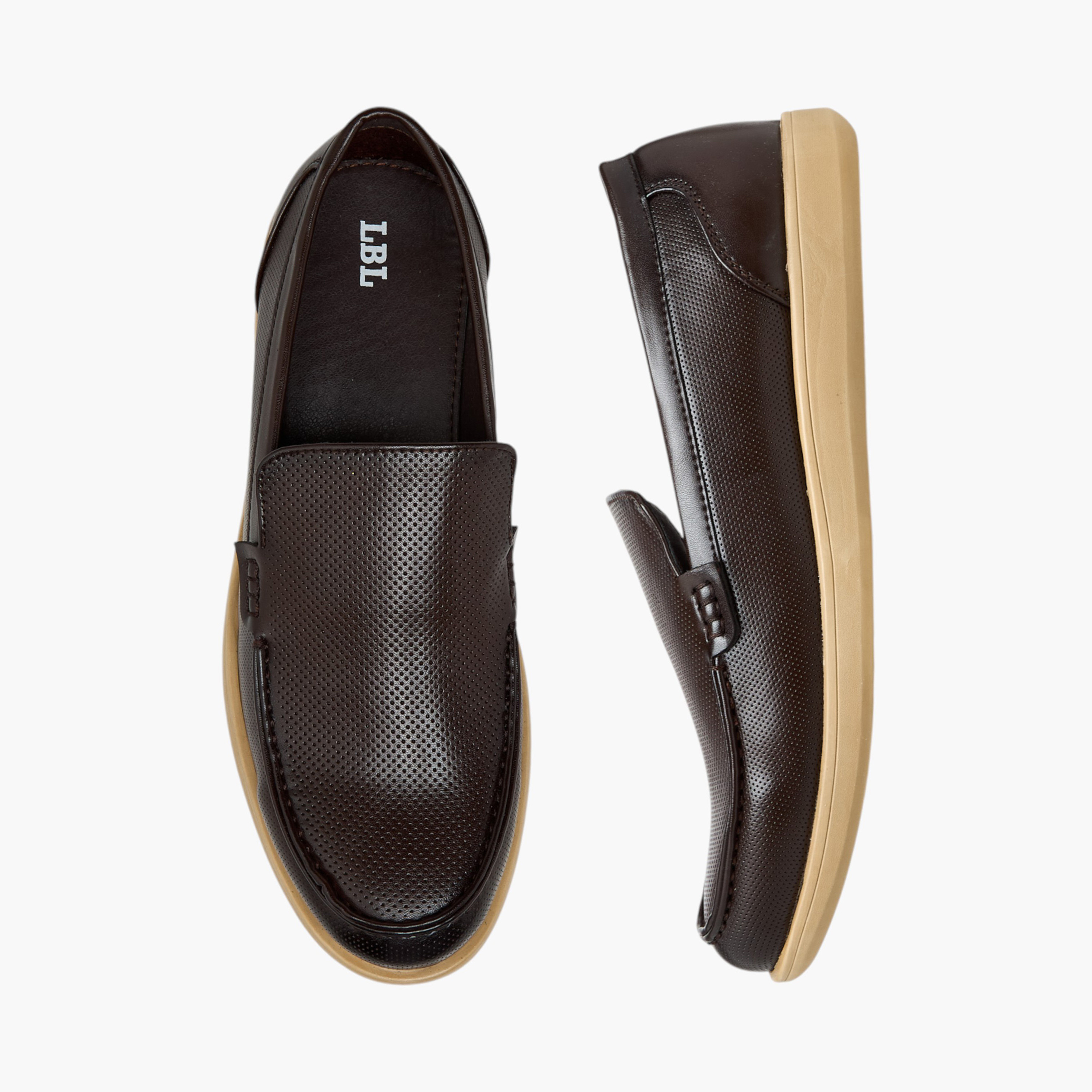 LBL by Shoexpress Textured Slip-On Loafers-men-shoes-loafersandmoccasins-image-1