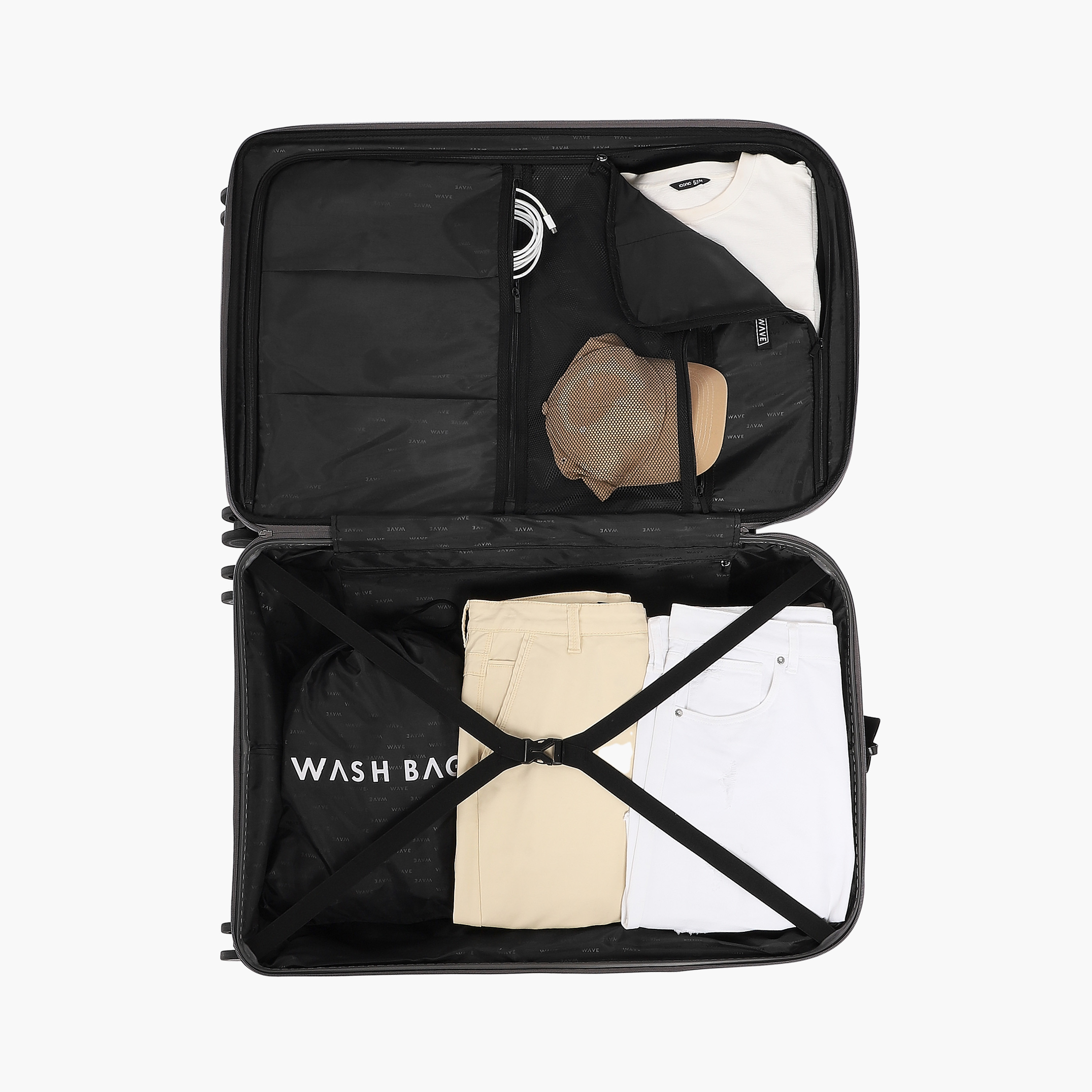 WAVE Solid Hardcase Trolley Bag with Retractable Handle - 24 Inches Check-in Bag-travel-luggagesandbags-luggage-image-8