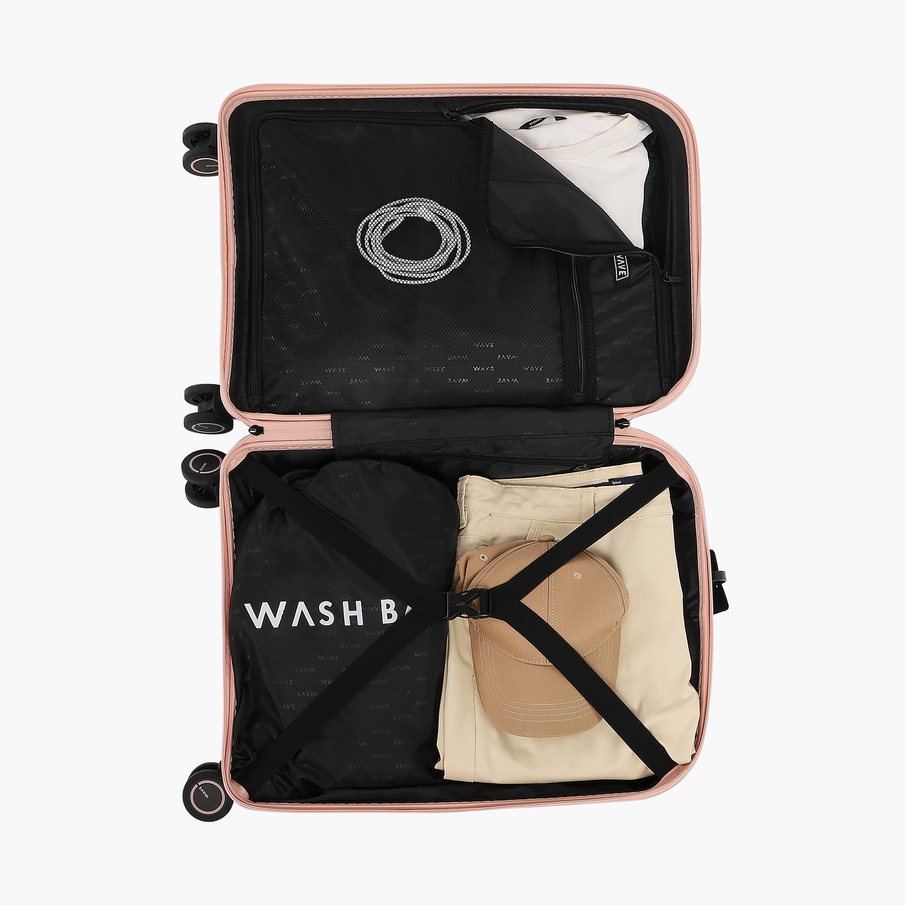 WAVE Solid Hardcase Trolley Bag with Retractable Handle - 20 Inches Check-in Bag-travel-luggagesandbags-luggage-image-9