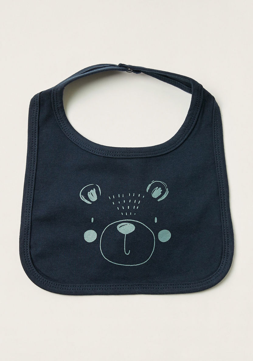 Giggles Printed Bib with Press Button Closure-Bibs and Burp Cloths-image-3