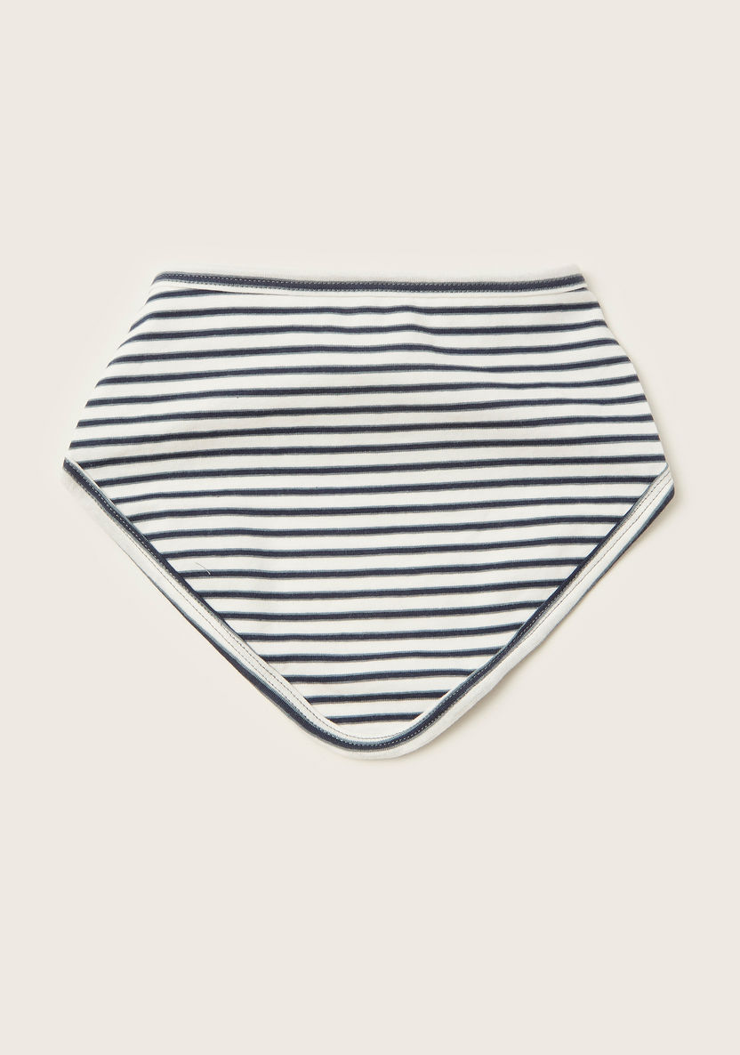Giggles Striped Bib with Press Button Closure-Bibs and Burp Cloths-image-0