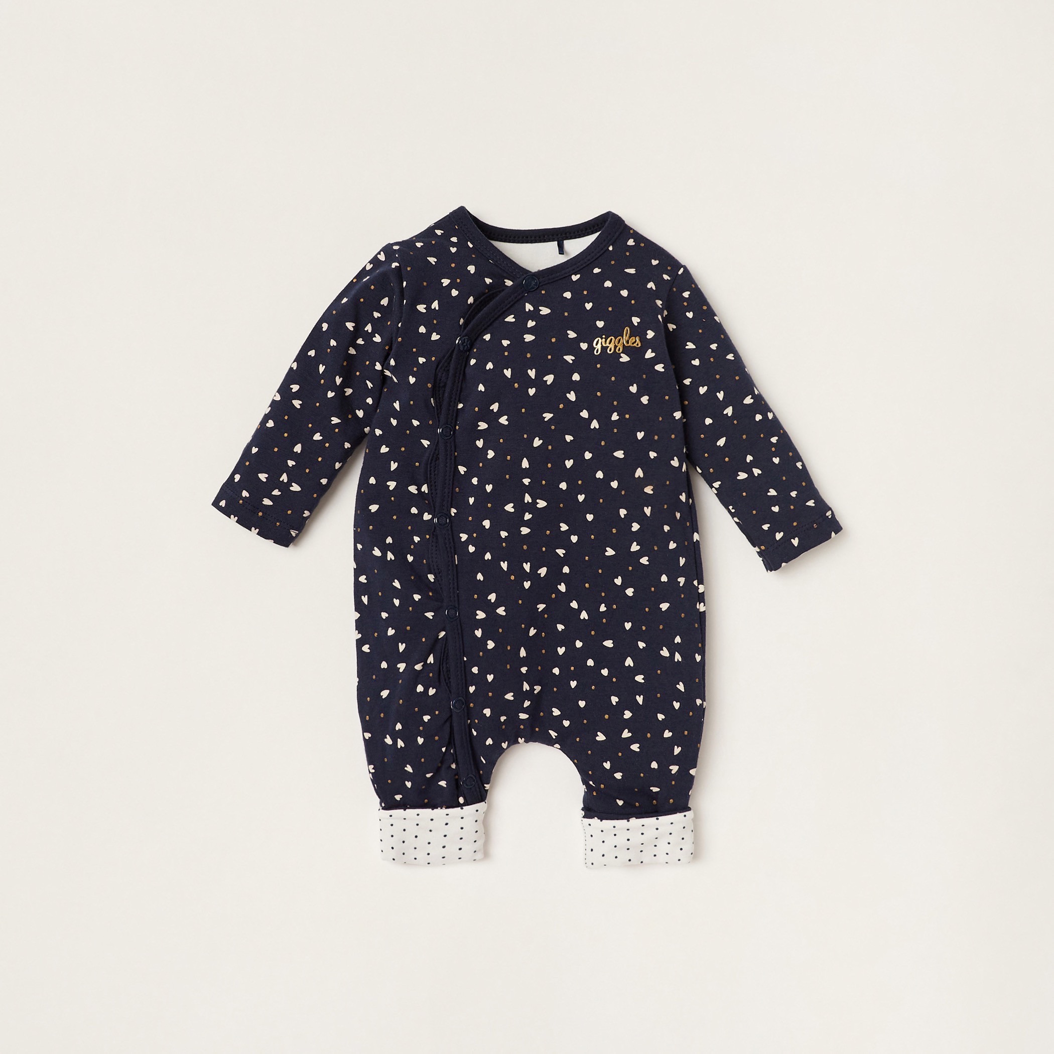 بدلة نوم بأكمام طويلة وطبعات تزينها بالكامل من جيجلز-baby-girls-clothing-nightwear-sleepsuits-image-1