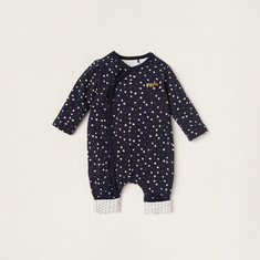 Giggles All-Over Printed Sleepsuit with Long Sleeves