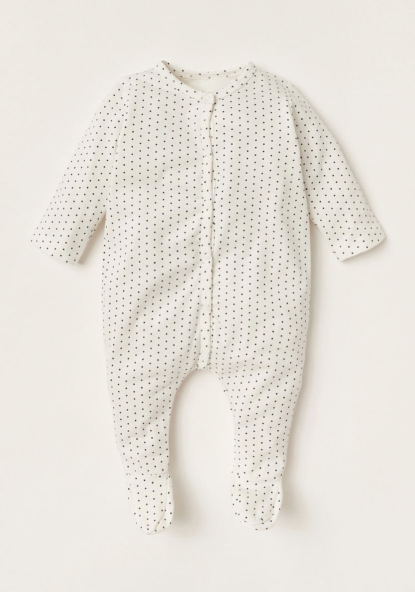 Giggles All-Over Printed Closed Feet Sleepsuit with Long Sleeves-Sleepsuits-image-0