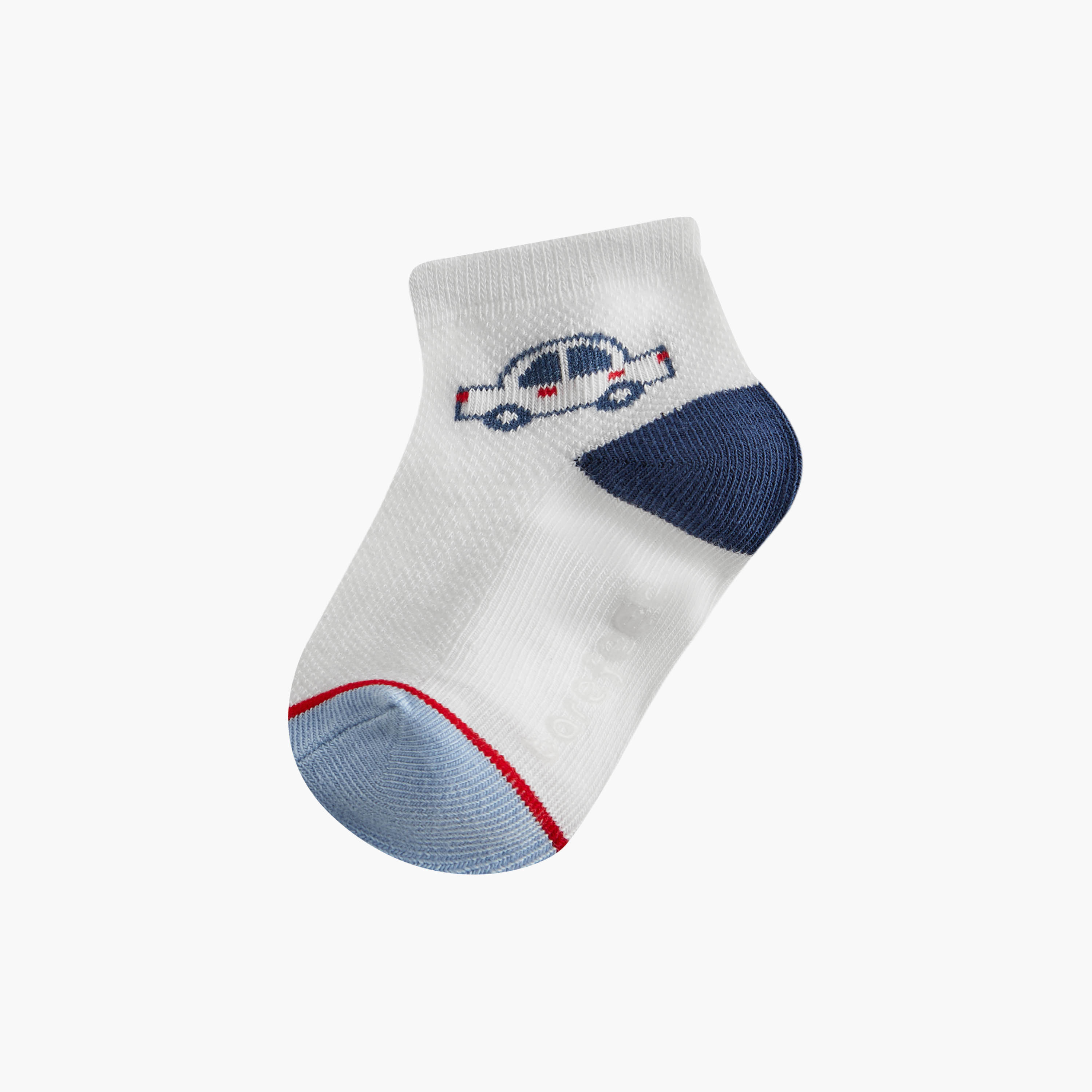 Barefeet Car Print Ankle Length Socks - Set of 5-baby-boys-accessories-socks-image-2