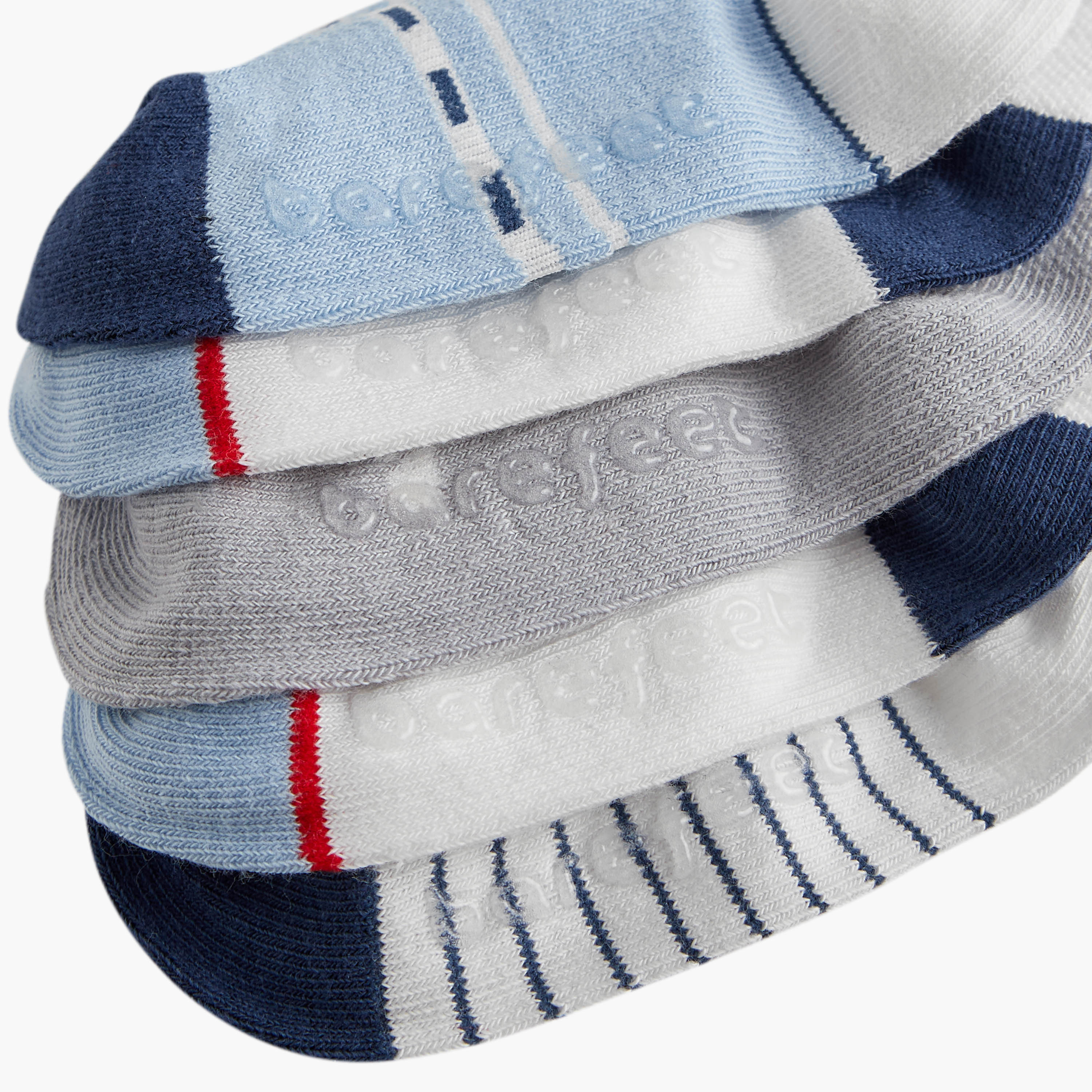 Barefeet Car Print Ankle Length Socks - Set of 5-baby-boys-accessories-socks-image-4