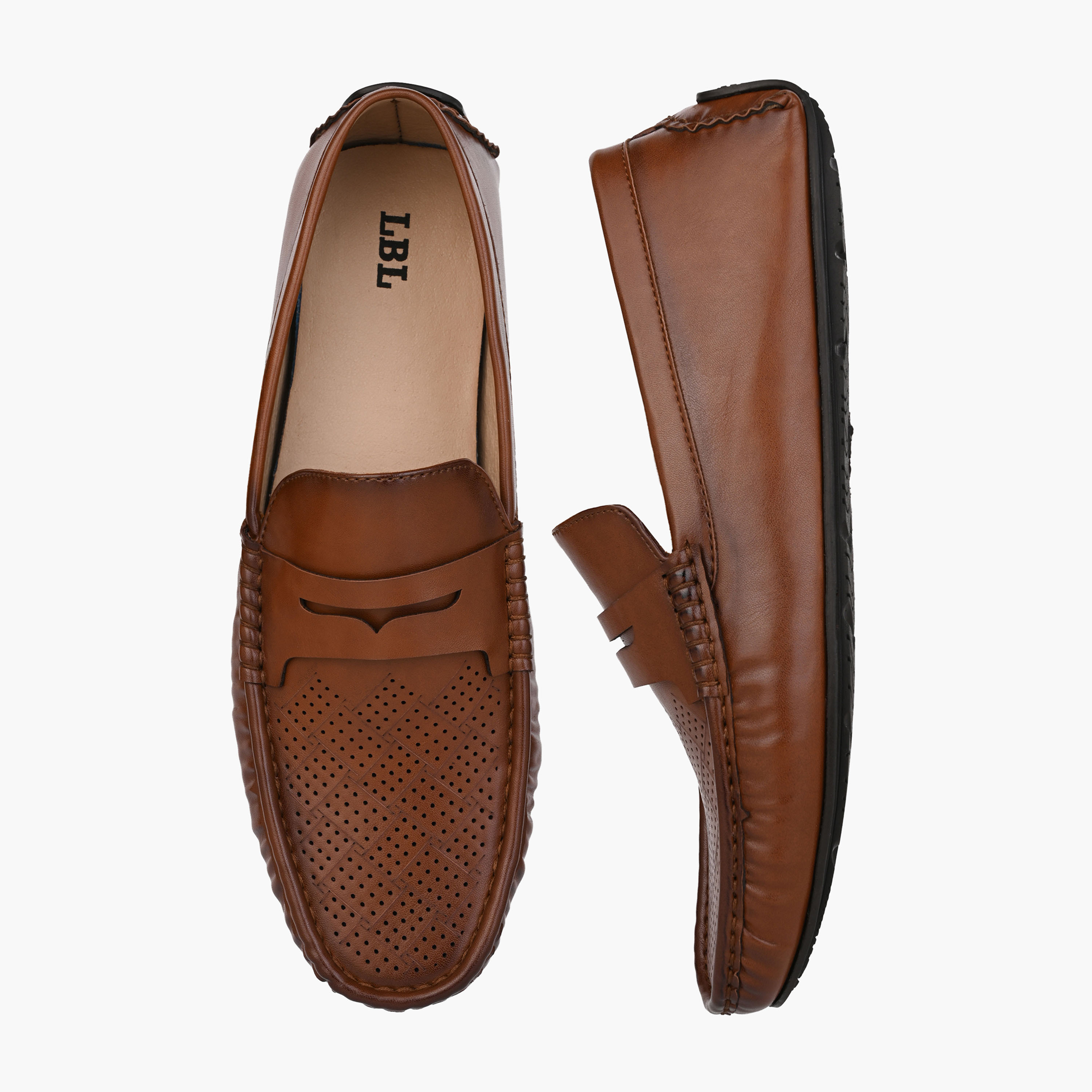 LBL by Shoexpress Men Perforated Design Loafers-men-shoes-loafersandmoccasins-image-1