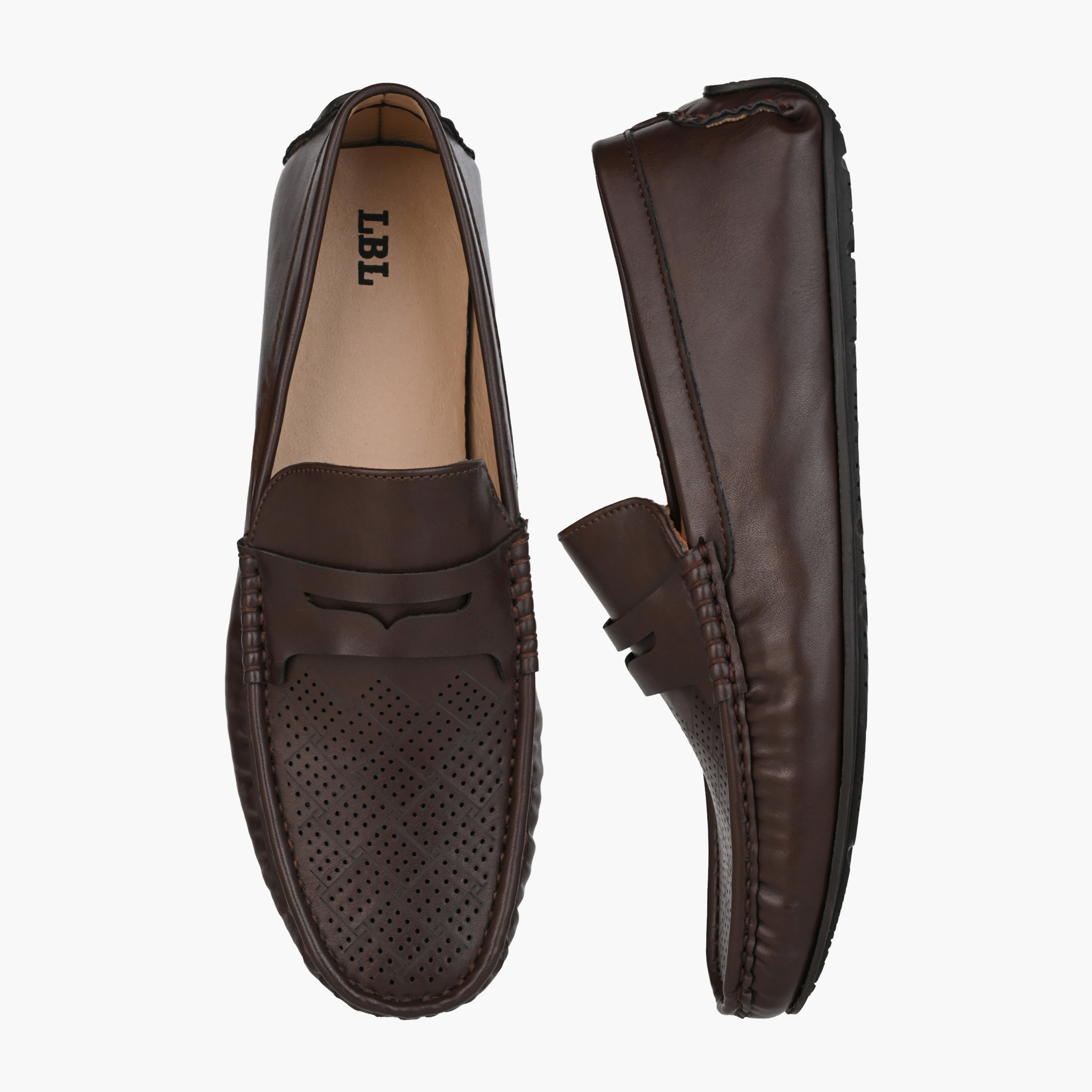 LBL by Shoexpress Men Perforated Design Loafers-men-shoes-loafersandmoccasins-image-1
