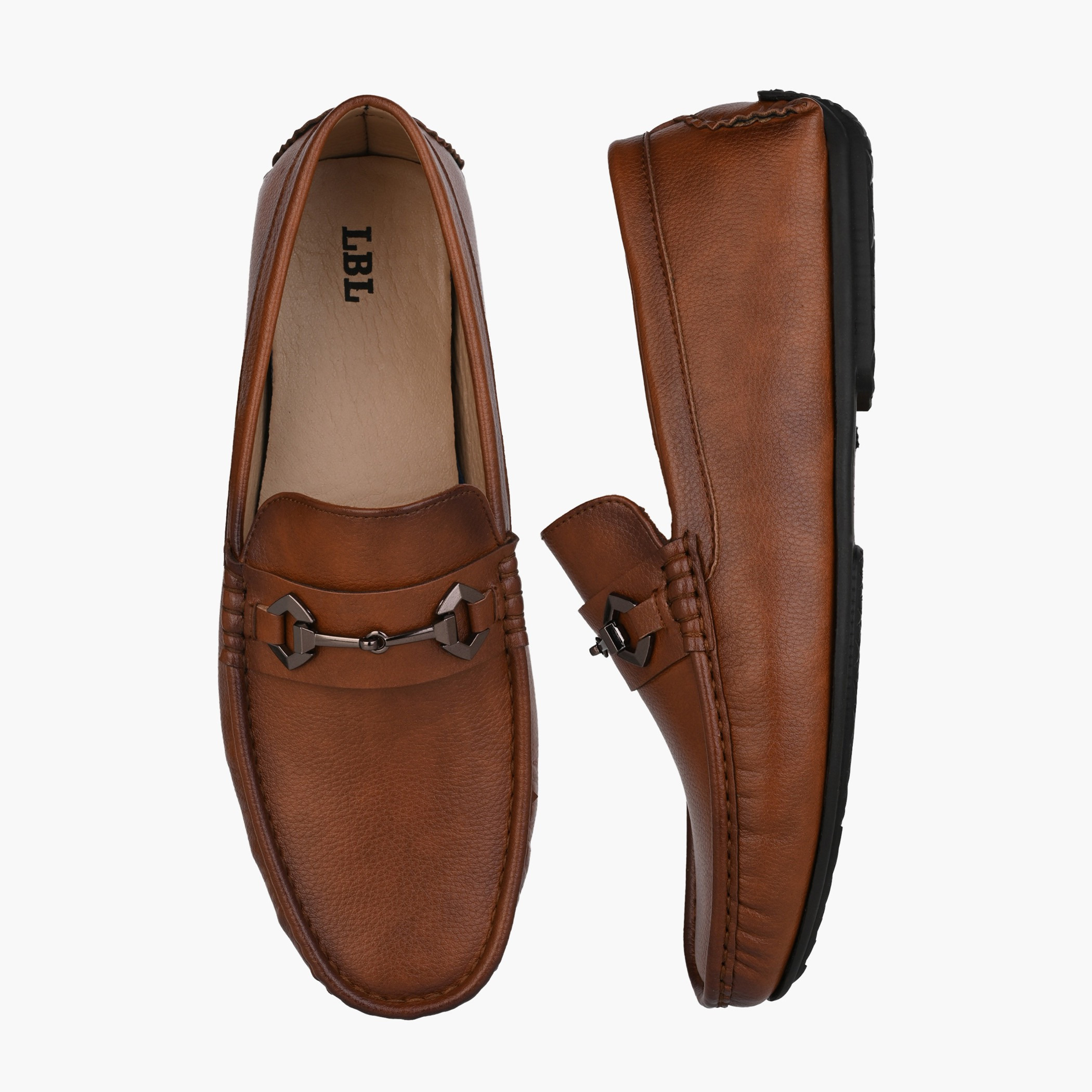 حذاء لوفر بحلية معدن للرجال إل بي إل من شو إكسبريس-men-shoes-loafersandmoccasins-image-11