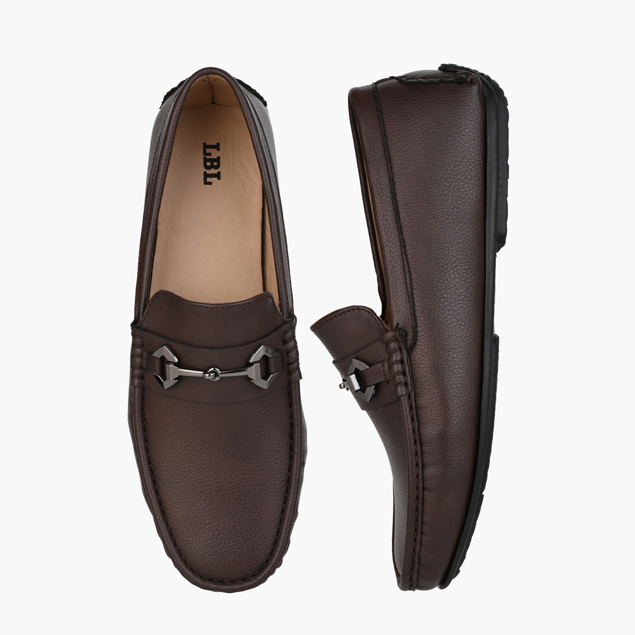 حذاء لوفر بحلية معدن للرجال إل بي إل من شو إكسبريس-men-shoes-loafersandmoccasins-image-6