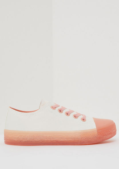 Canvas Shoes with Lace-Up Closure-Girl%27s Casual Shoes-image-0