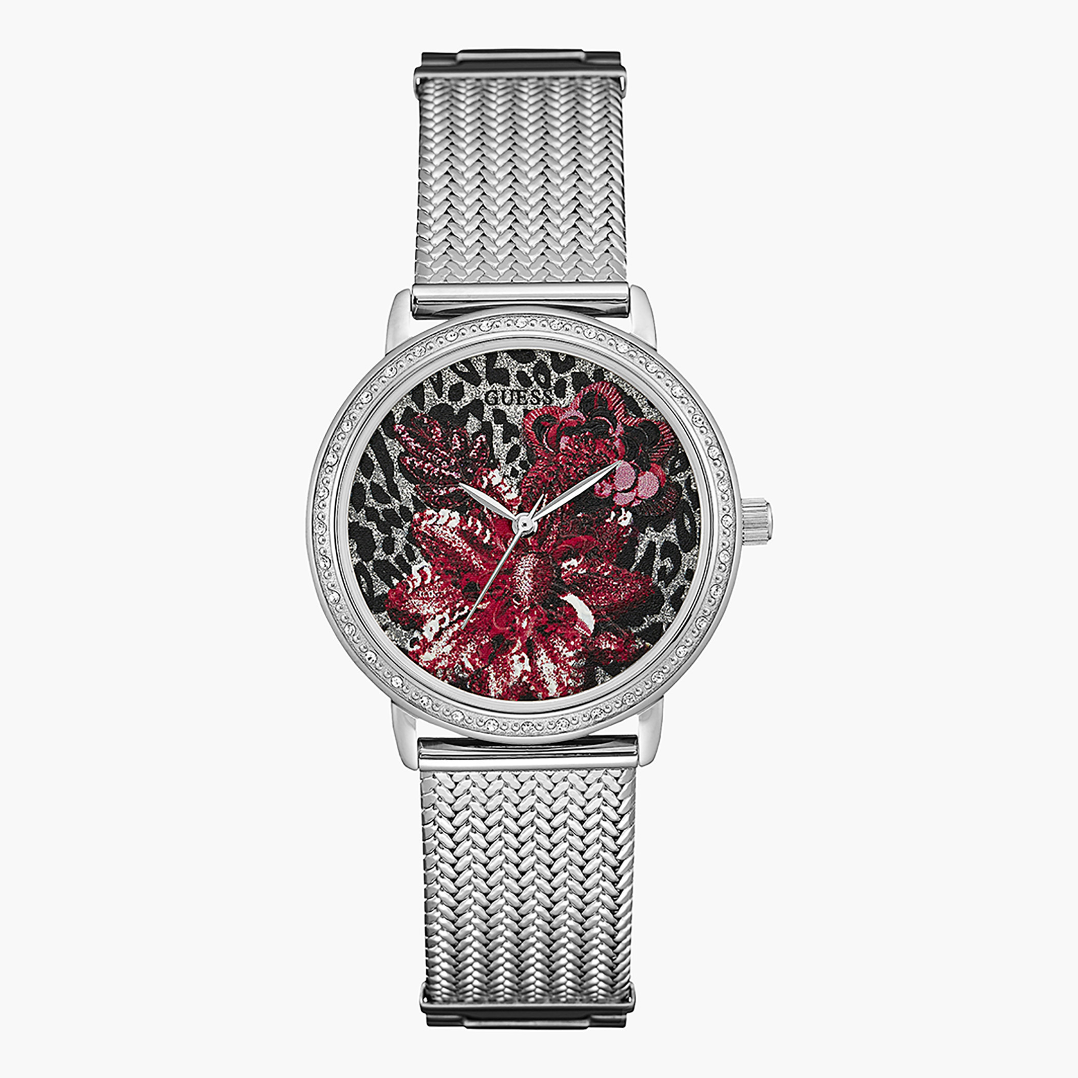 Guess Women's Willow Silver Analog Metal Strap Watch W0822L1-women-watchesandjewellery-watches-image-1