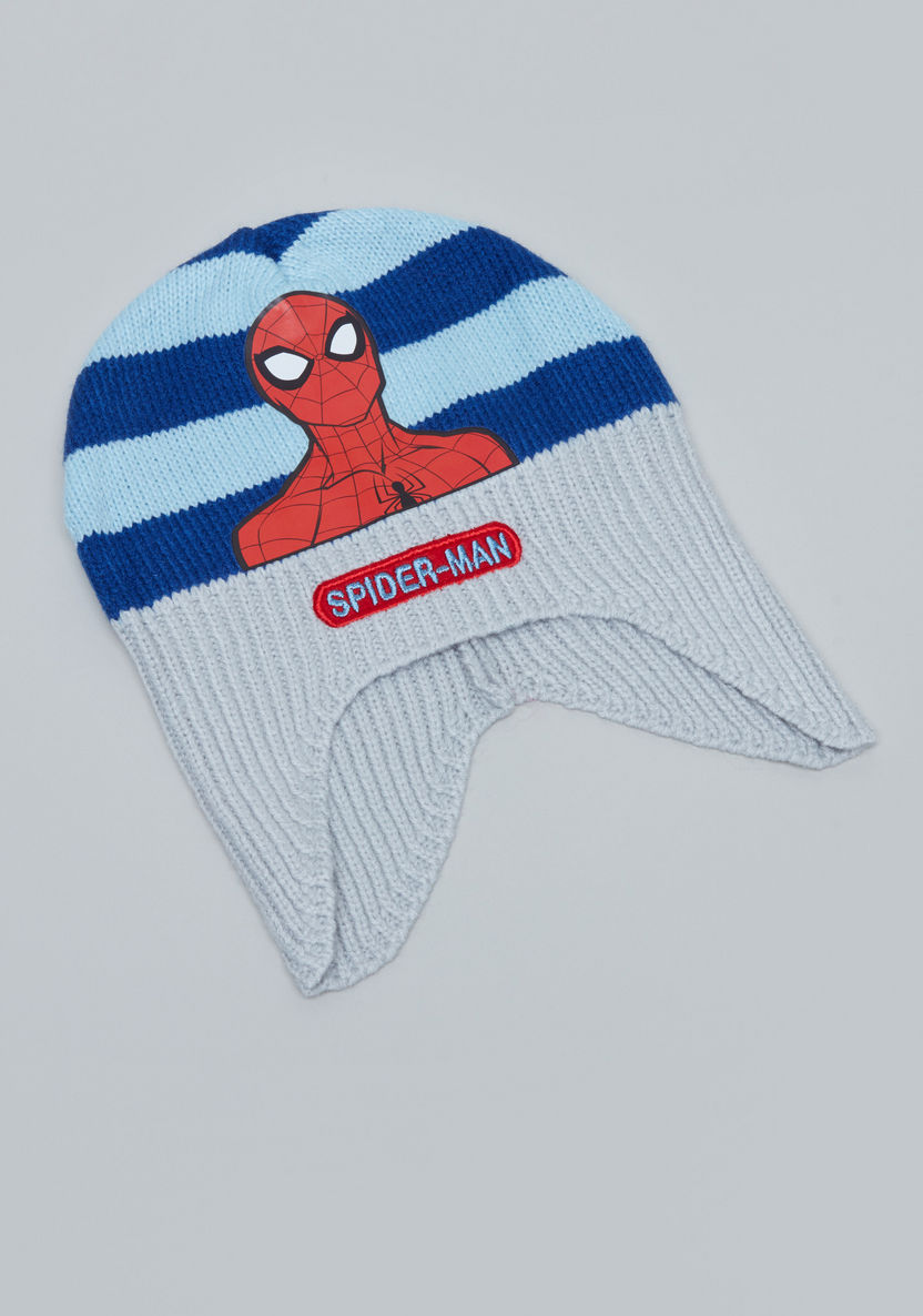 Spider-Man Printed Cap with Scarf-Caps-image-1