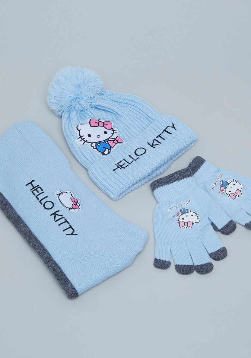 Hello Kitty Printed 3-Piece Winter Accessory Set-Scarves-image-0