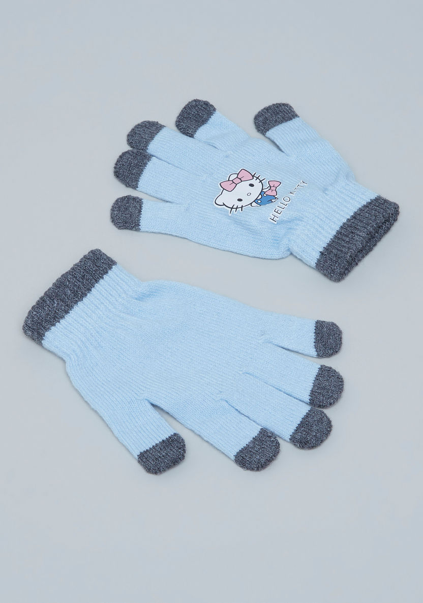 Hello Kitty Printed 3-Piece Winter Accessory Set-Scarves-image-3
