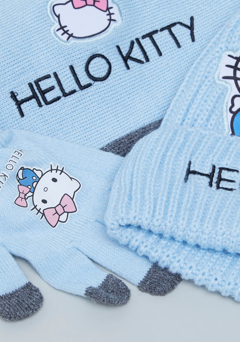 Hello Kitty Printed 3-Piece Winter Accessory Set-Scarves-image-4