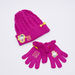 Hello Kitty Applique Detail Winter Cap with Gloves-Caps-thumbnail-2