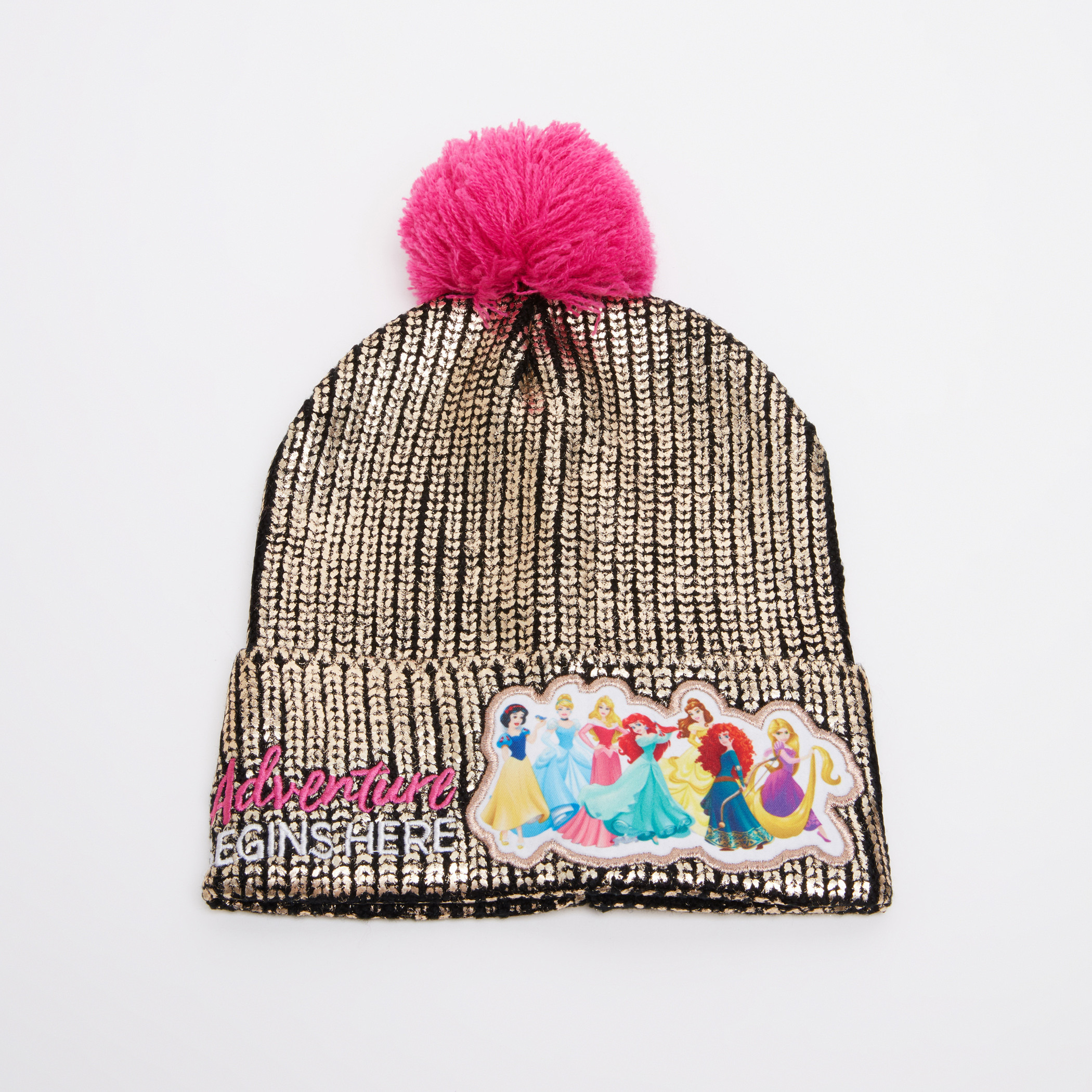 Disney Princess Sequin Detail Beanie Cap-girls-accessories-caps-image-1