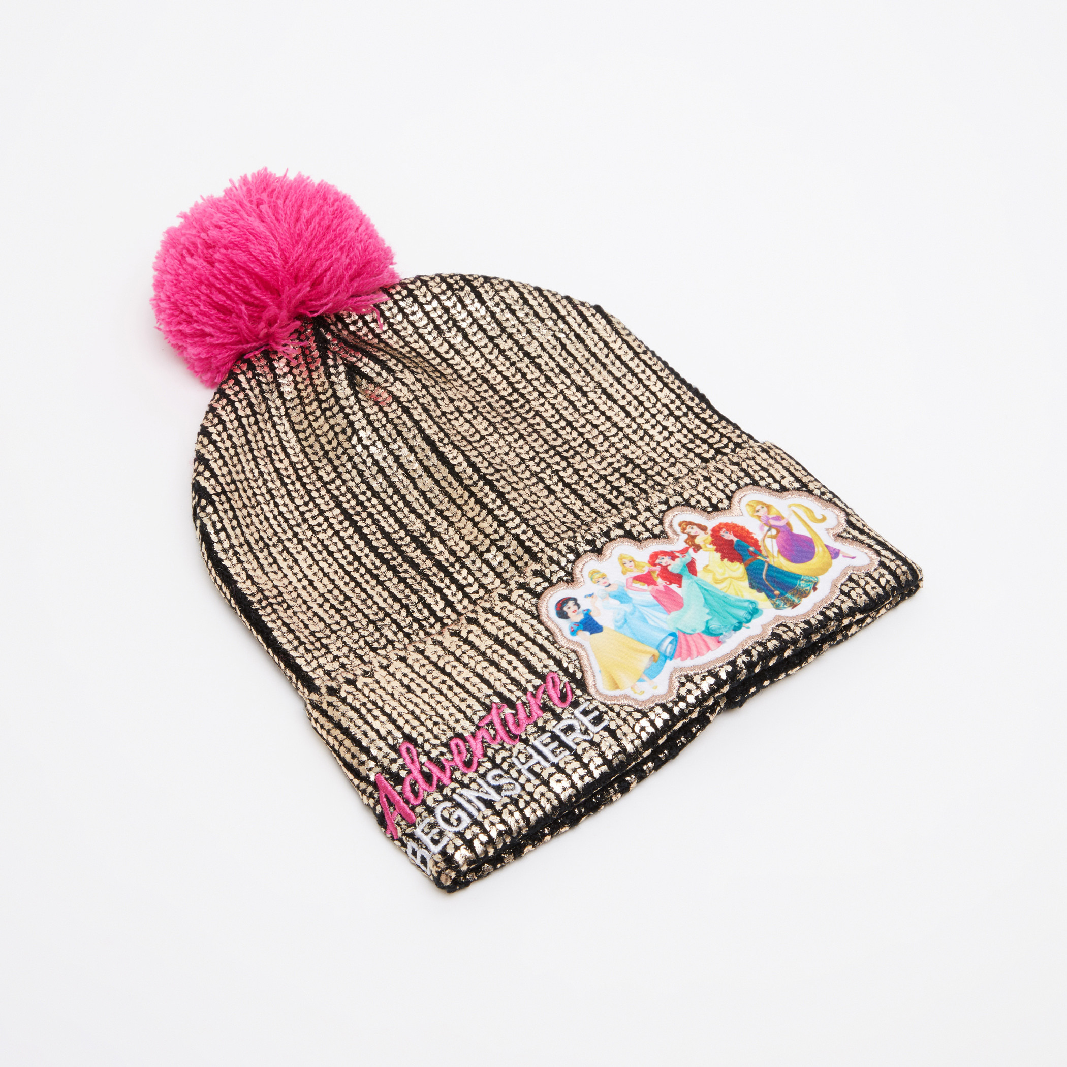 Disney Princess Sequin Detail Beanie Cap-girls-accessories-caps-image-3
