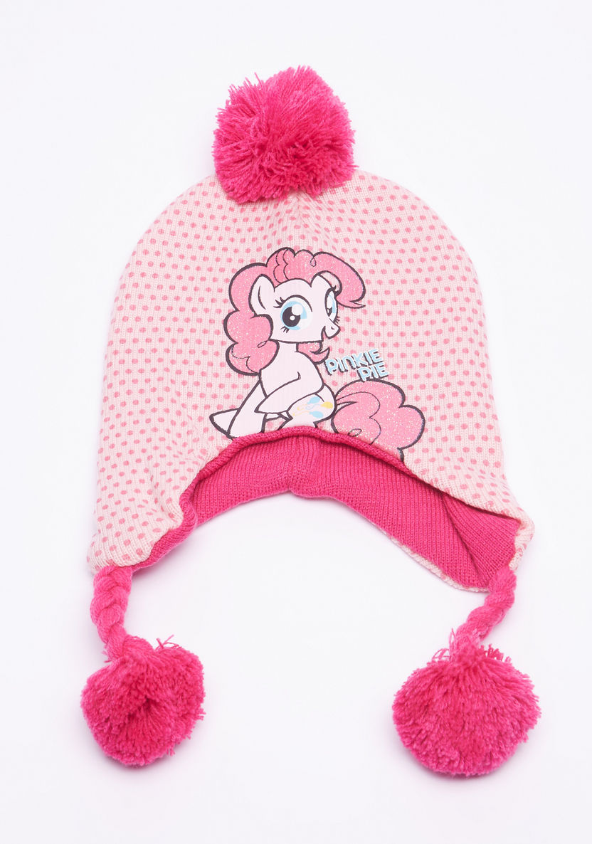 My Little Pony Printed Cap with Pom-Pom Detail-Caps-image-0