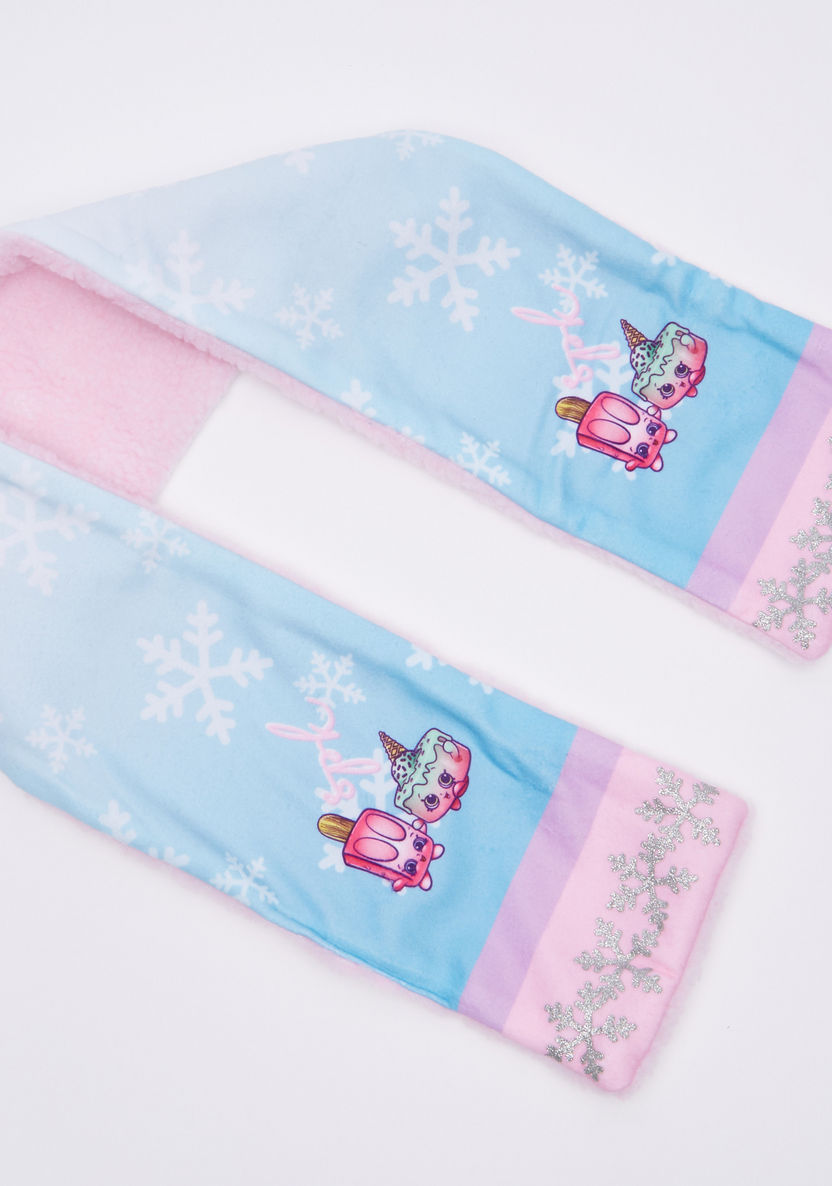 Shopkins Printed Scarf with Beanie Cap-Caps-image-2