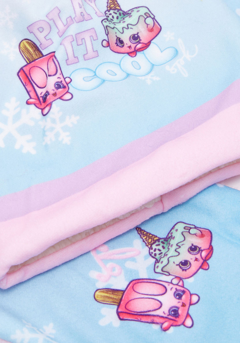 Shopkins Printed Scarf with Beanie Cap-Caps-image-3