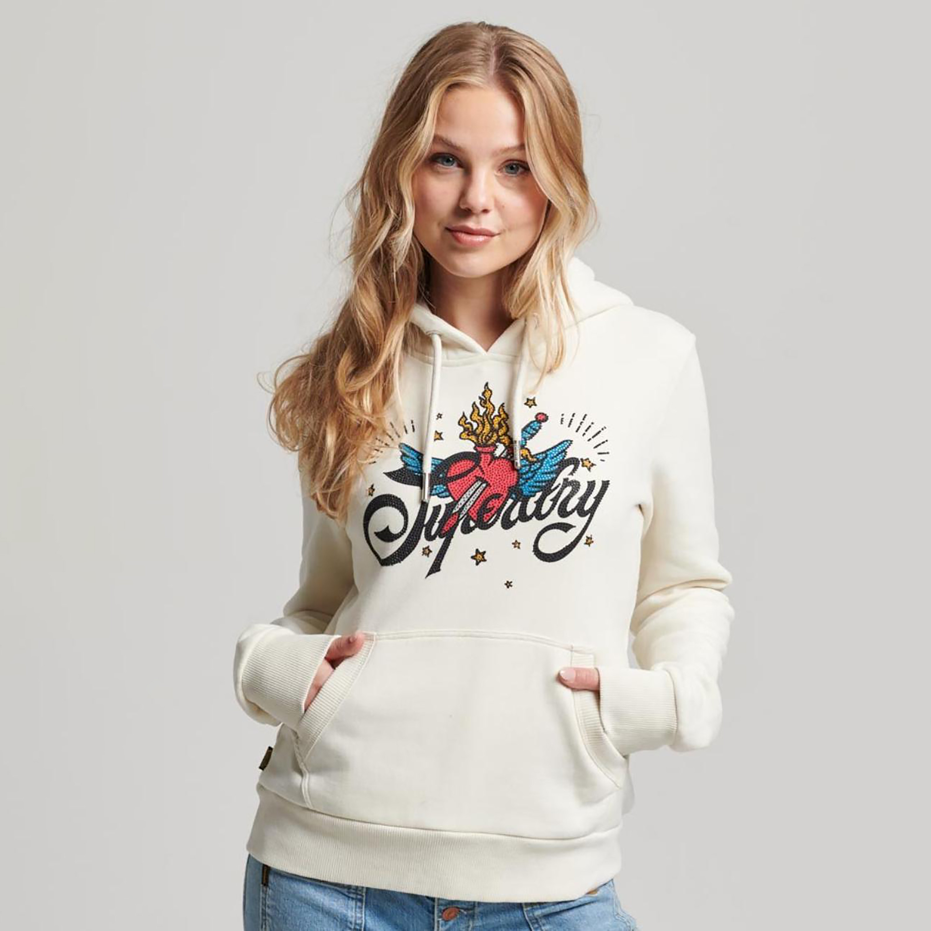 هوديي بطبعات من سوبردراي مع جيب كانجارو-women-winterwear-hoodiesandsweatshirts-hoodies-image-1