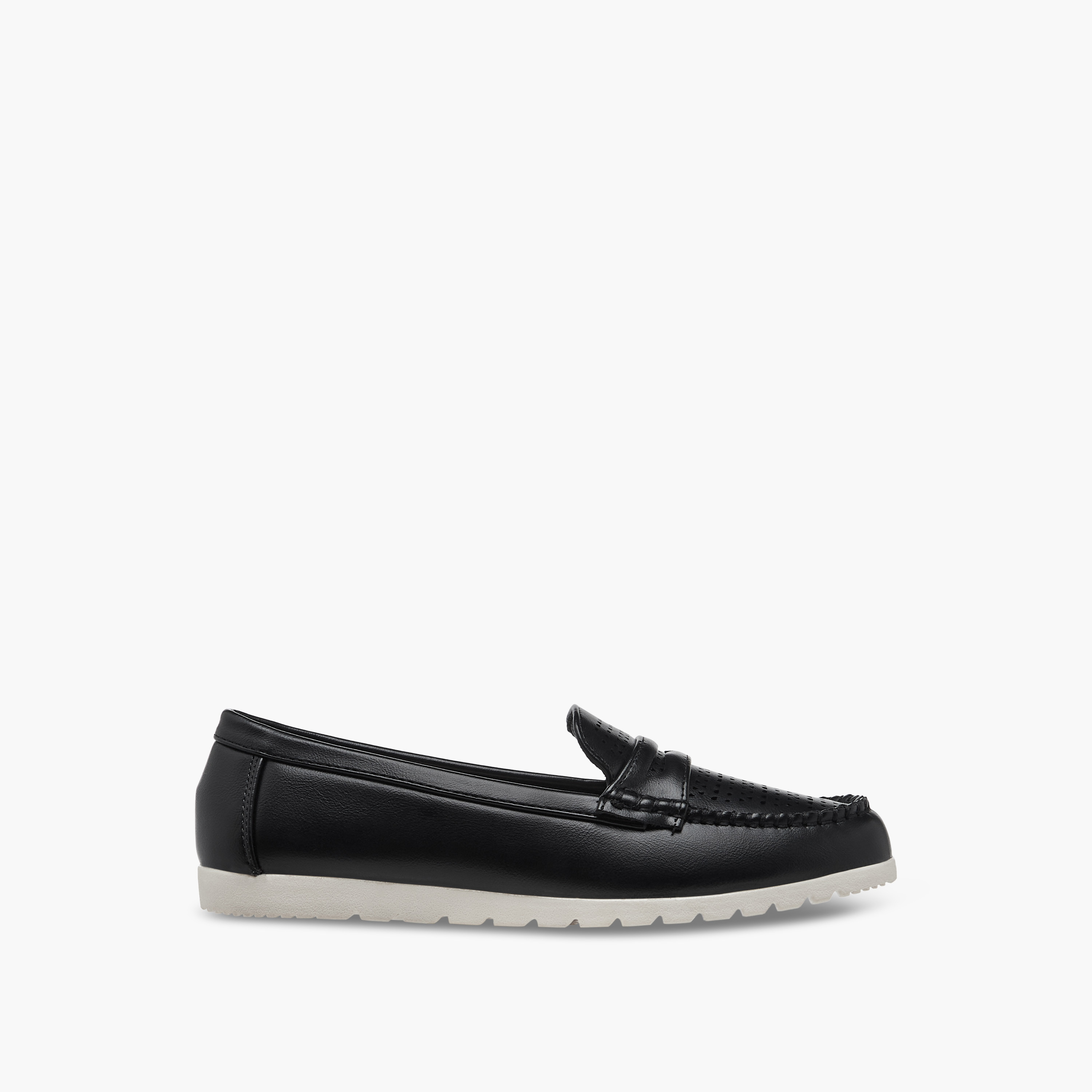 Le Confort Perforation Detail Slip-On Comfort Loafers-women-shoes-loafersandmoccasins-image-3