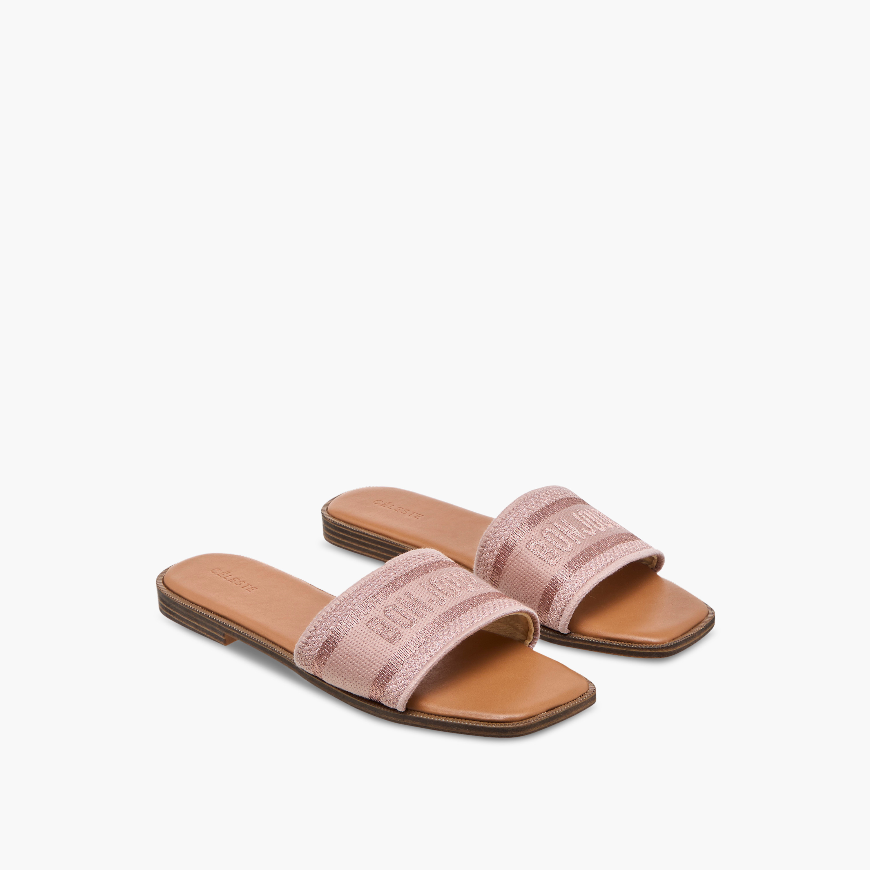 Celeste Women's Textured Slip-On Flat Sandals-women-shoes-flats-sandals-image-1