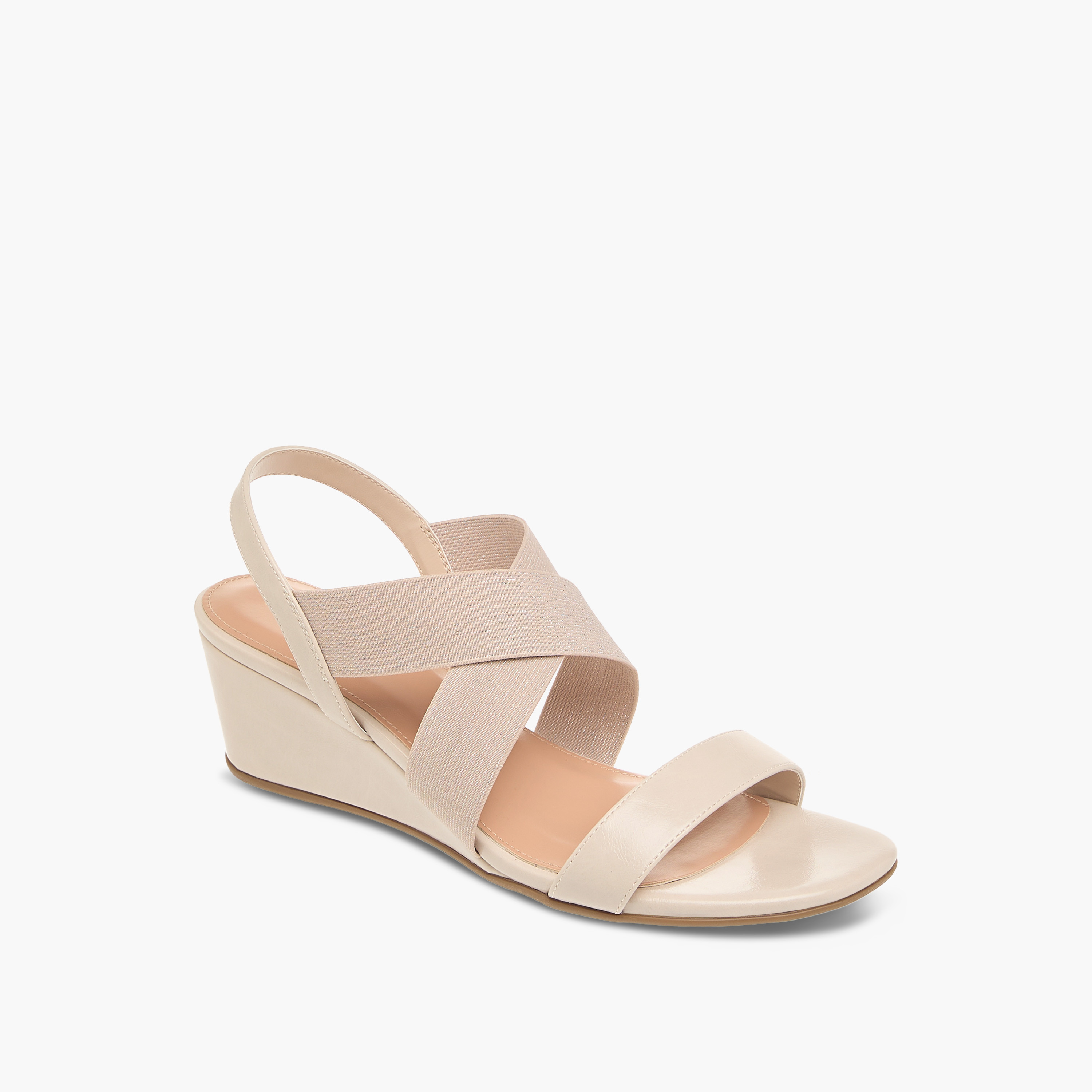 Celeste Women's Solid Cross Strap Sandals with Wedge Heels-women-shoes-sandals-heeled-image-7