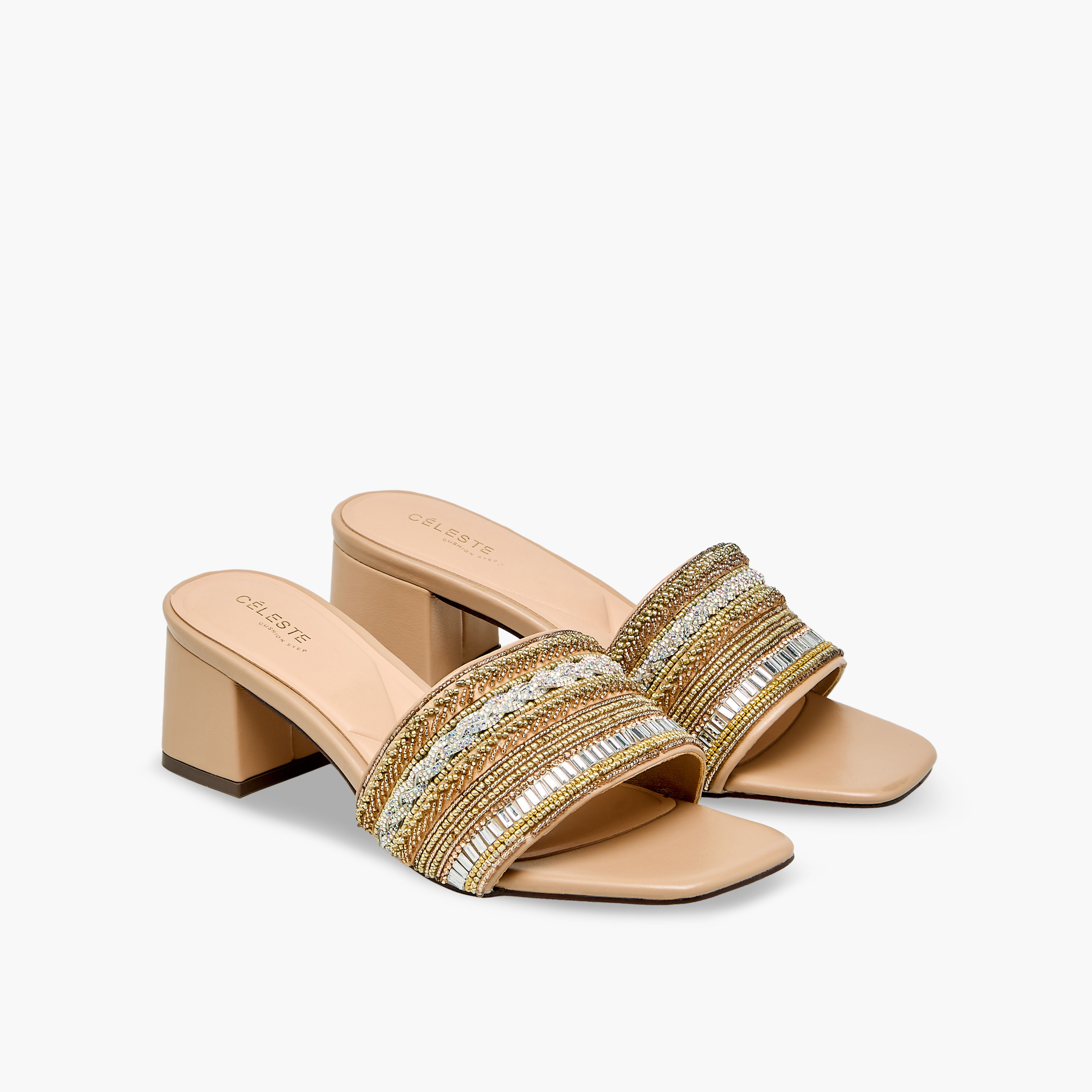 Celeste Women's Embellished Slip-On Sandals with Block Heels-women-shoes-sandals-heeled-image-1