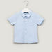 Juniors Plain Shirt with Spread Collar and Short Sleeves-T Shirts-thumbnail-0