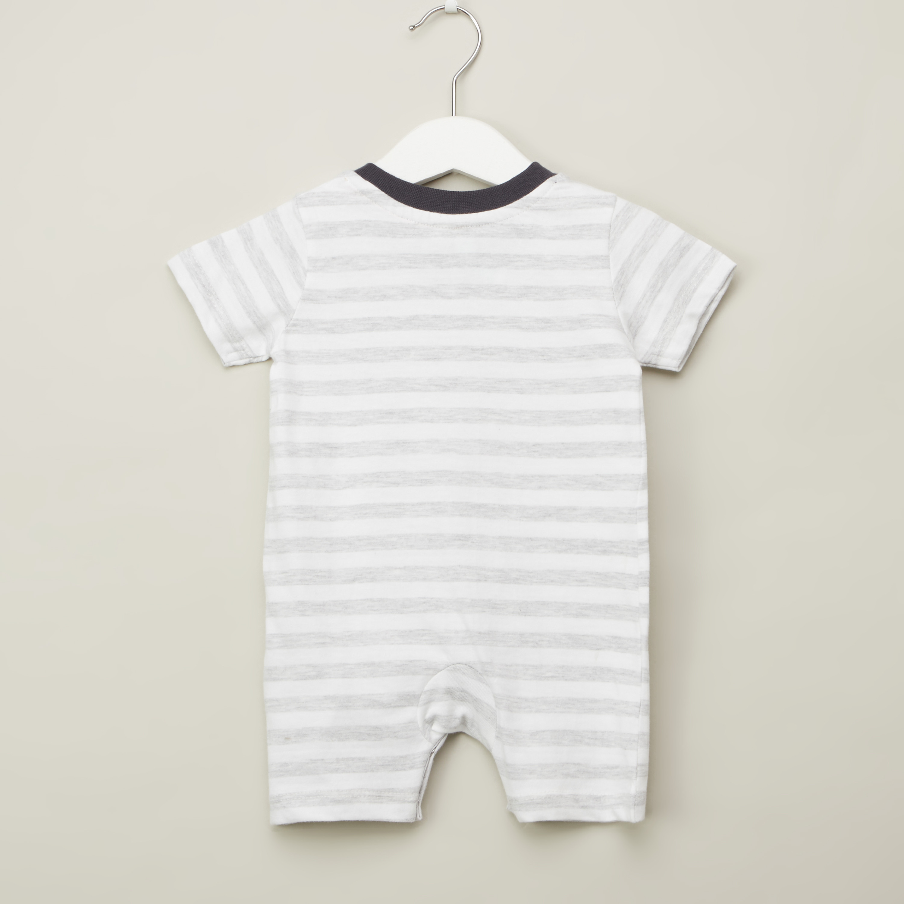 Juniors Short Sleeves Knee Length Romper - Set of 2-baby-boys-clothing-winterwear-rompers-image-4
