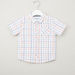 Juniors Checked Shirt with Short Sleeves-Blouses-thumbnail-0