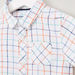 Juniors Checked Shirt with Short Sleeves-Blouses-thumbnail-1
