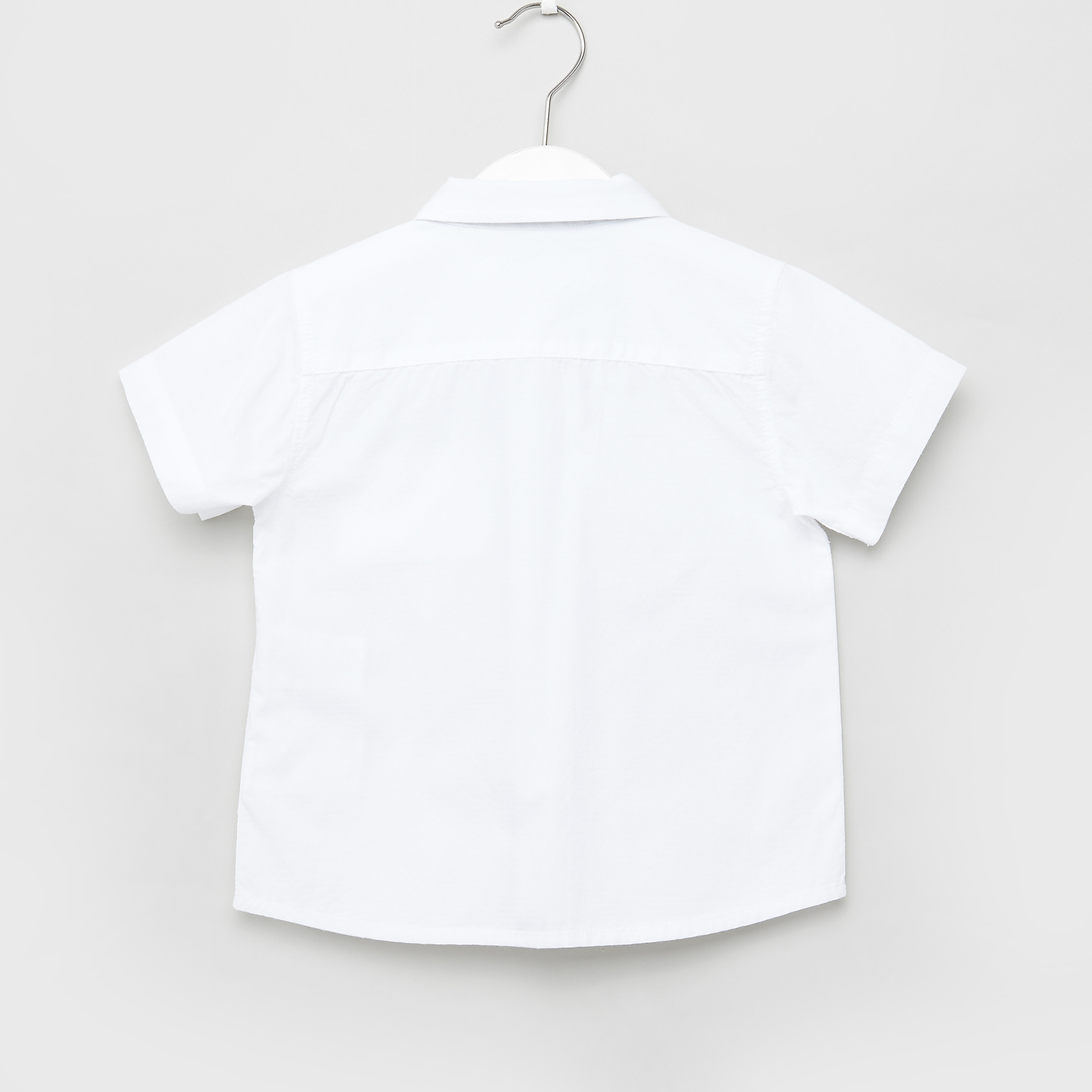 Juniors Short Sleeves Shirt with Spread Collar and Pocket Detail-baby-boys-clothing-shirts-image-3