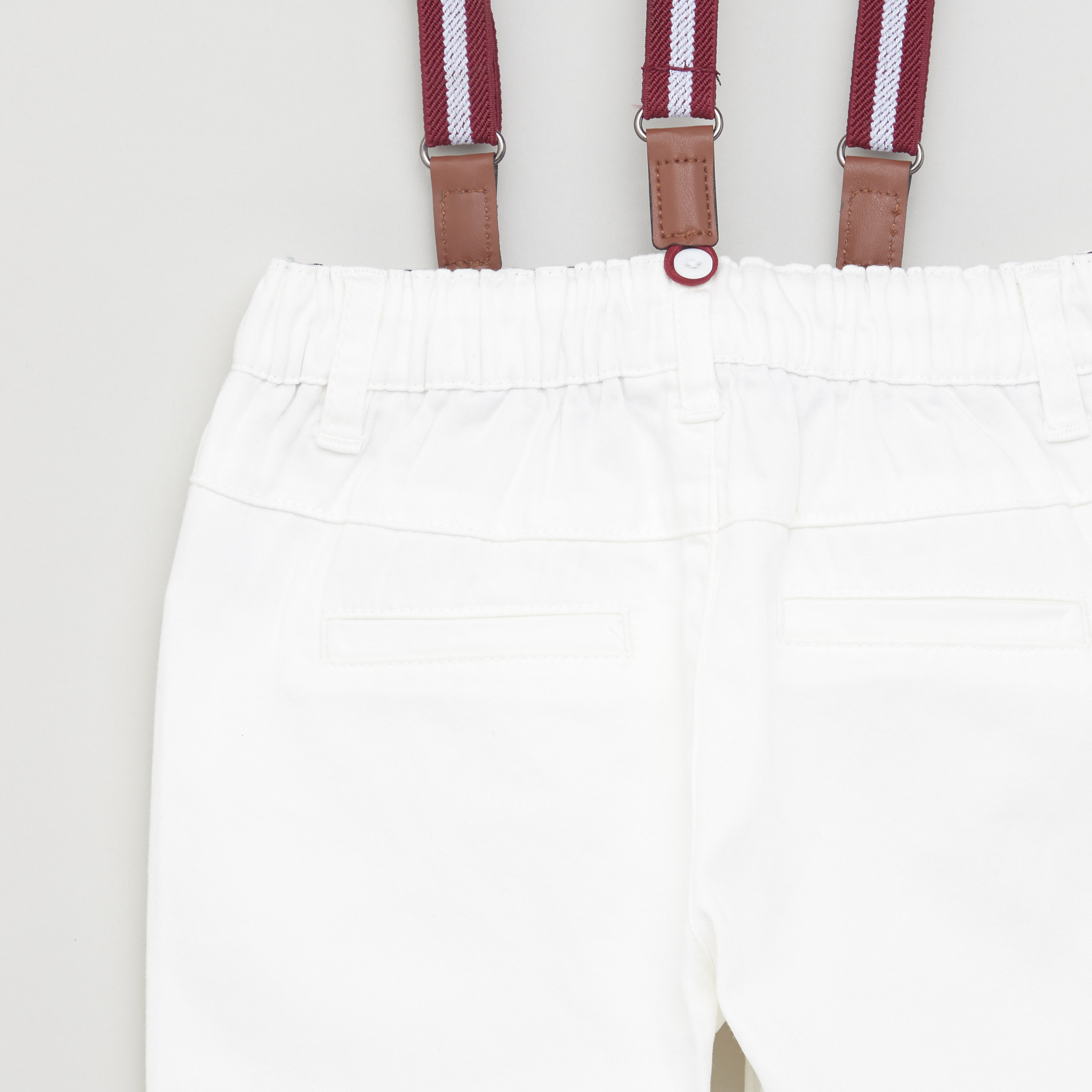 Juniors Solid Pants with Pocket Detail and Suspenders-baby-boys-clothing-bottoms-trousers-image-4