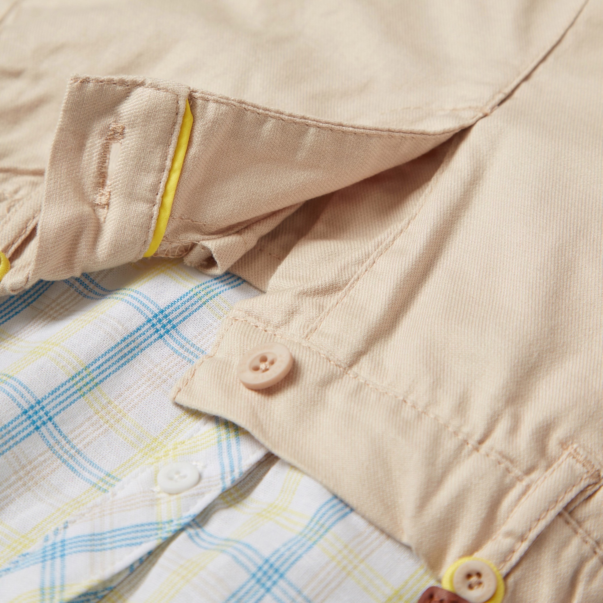Juniors Chequered Short Sleeves Shirt and Shorts with Suspenders Set-baby-boys-clothing-setsandcoords-image-5