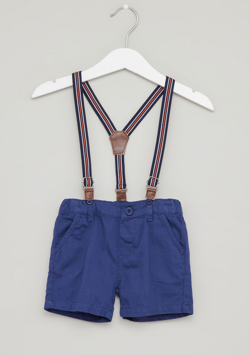 Juniors All Over Print Shirt and Shorts with Suspenders Set-Clothes Sets-image-4