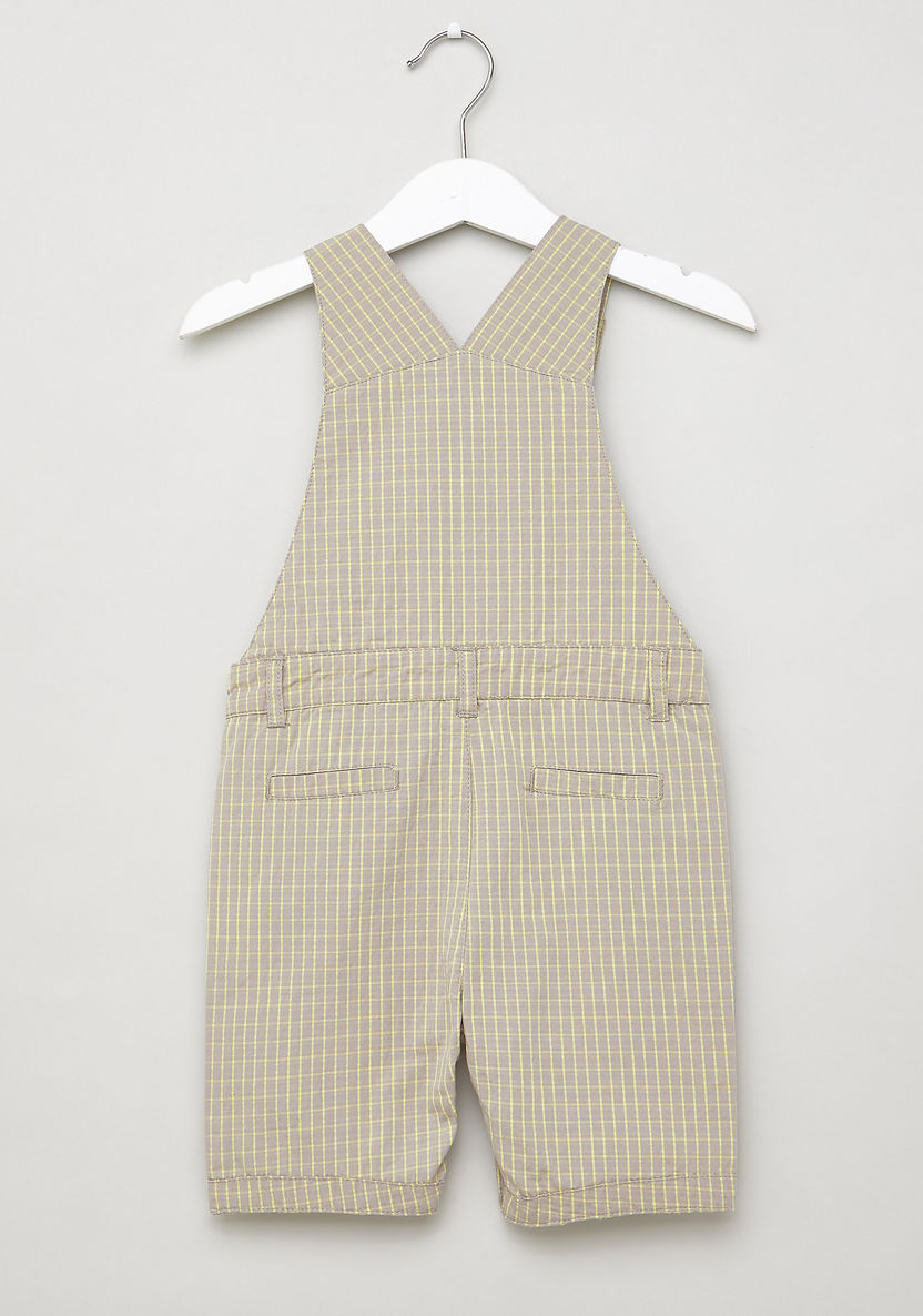 Juniors Textured Dungarees with Pocket Detail-Rompers%2C Dungarees and Jumpsuits-image-2