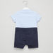 Juniors Textured Romper with Bow Tie and Snap Button Closure-Rompers%2C Dungarees and Jumpsuits-thumbnail-3