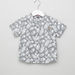 Giggles Printed Shirt with Mandarin Collar and Short Sleeves-Shirts-thumbnail-0