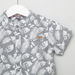 Giggles Printed Shirt with Mandarin Collar and Short Sleeves-Shirts-thumbnail-1