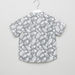 Giggles Printed Shirt with Mandarin Collar and Short Sleeves-Shirts-thumbnail-2