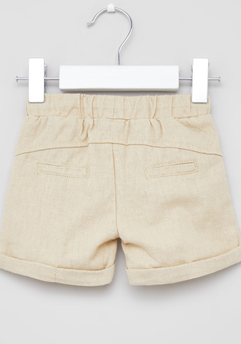 Giggles Solid Shorts with Drawstring and Pocket Detail-Shorts-image-2