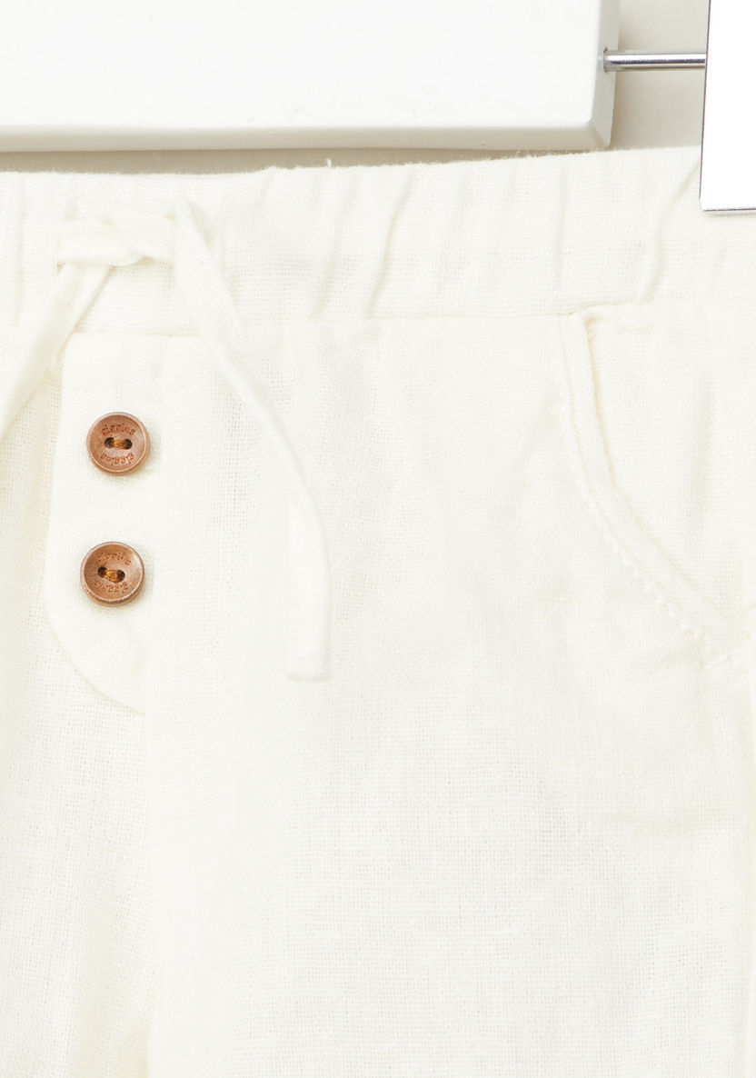Giggles Solid Shorts with Drawstring and Pocket Detail-Shorts-image-1
