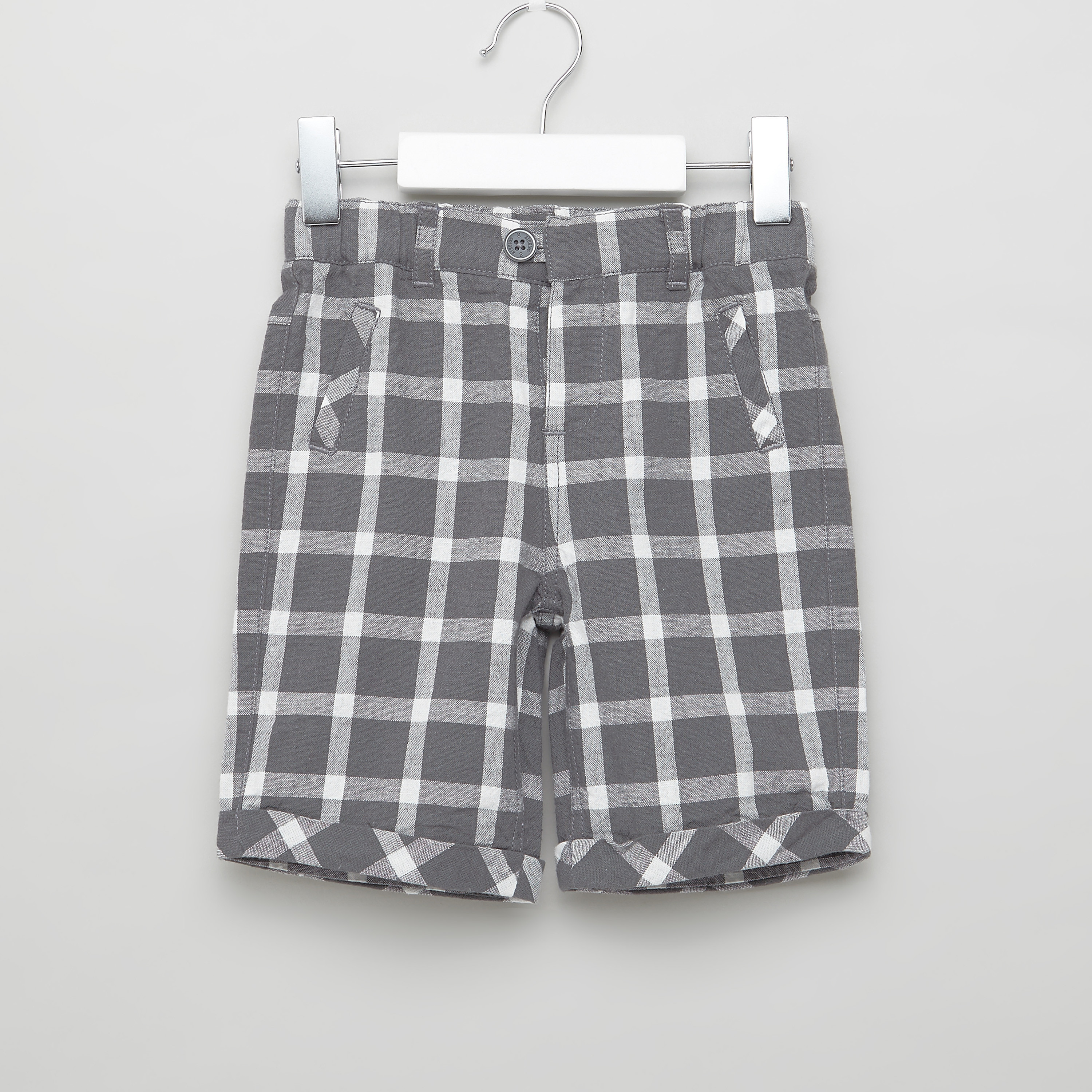 شورت مربّعات بجيوب وحافة مثنية من جيجلز-baby-boys-clothing-bottoms-shorts-image-1
