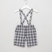 Giggles Solid Bodysuit and Checked Suspender Shorts Set-Clothes Sets-thumbnail-5